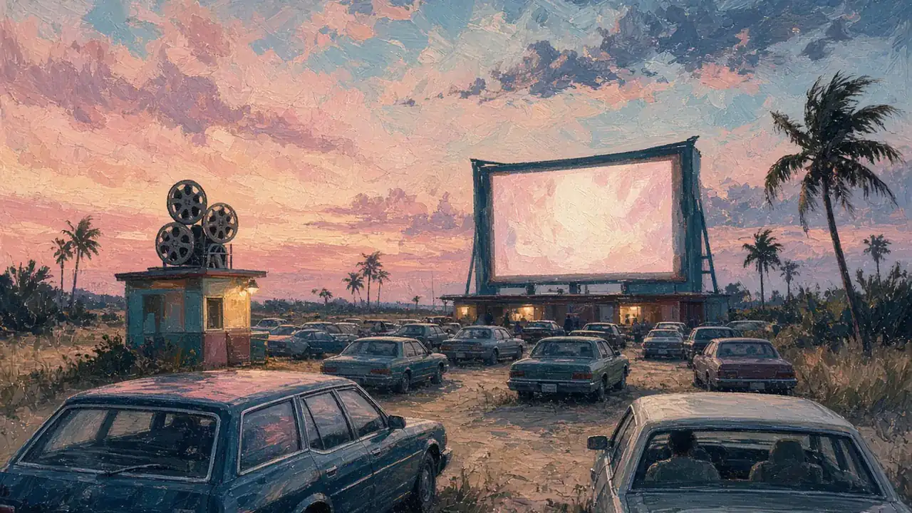 Poster illustration for GTA 6 trailers — Launch Trailer and all four